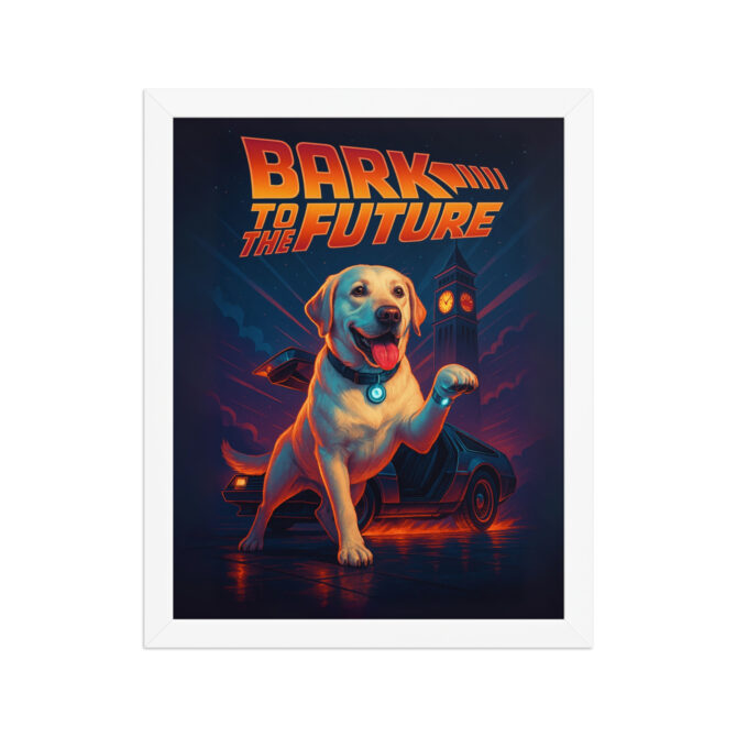 Bark to the Future – Custom Pet Movie Poster (Framed Print) - Image 6