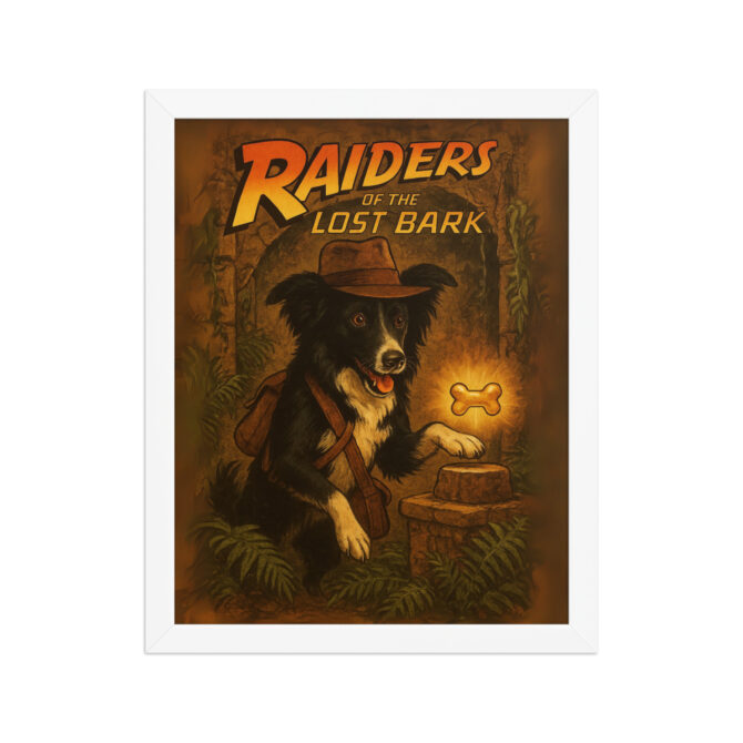 Raiders of the Lost Bark – Custom Pet Movie Poster Framed Wall Art - Image 6