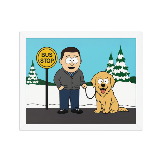 SOUTH PARK – School Bus Stop Custom Pet & Owner Poster - Image 6