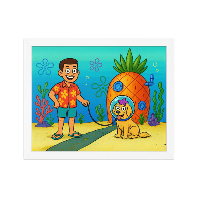 Custom SpongeBob Pineapple House Poster with Your Pet - Image 6
