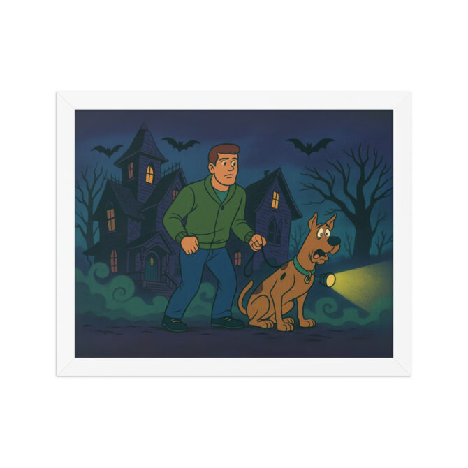 SCOOBY-DOO Haunted Mansion Custom Pet & Owner Cartoon Poster – Framed Wall Art - Image 6