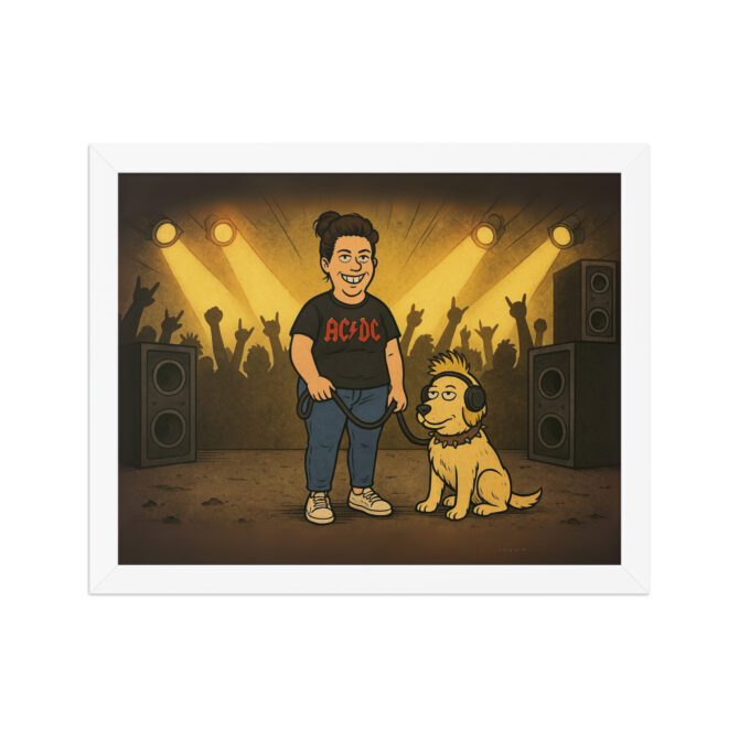 BEAVIS AND BUTT-HEAD Rock Concert Crowd – Custom Pet & Owner Cartoon Framed Poster - Image 6