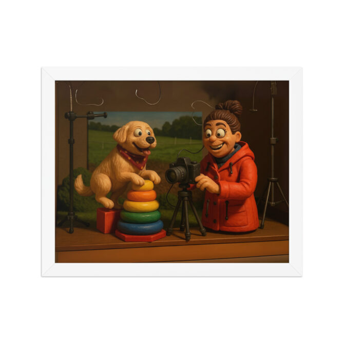 Custom ROBOT CHICKEN Mini Toy Studio Pet & Owner Poster – Framed Cartoon Artwork - Image 6