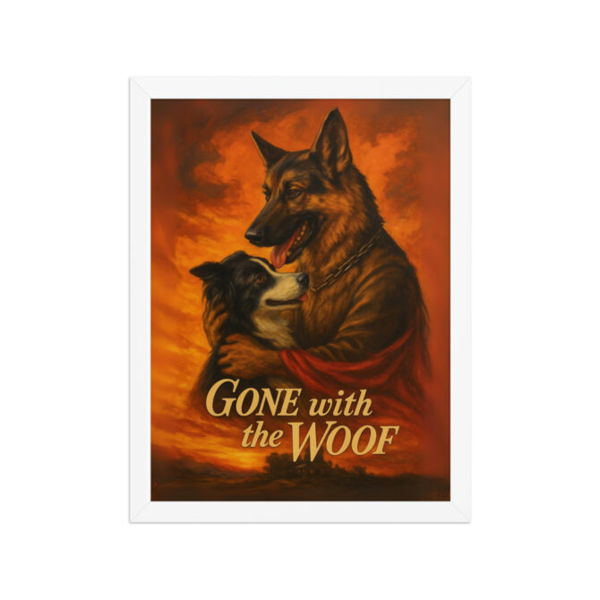 Gone with the Woof™ – Custom Pet Movie Poster Framed Print - Image 7