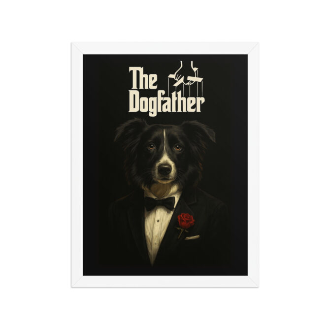 The Dogfather – Custom Pet Portrait in The Godfather Movie Poster Style (Framed) - Image 7