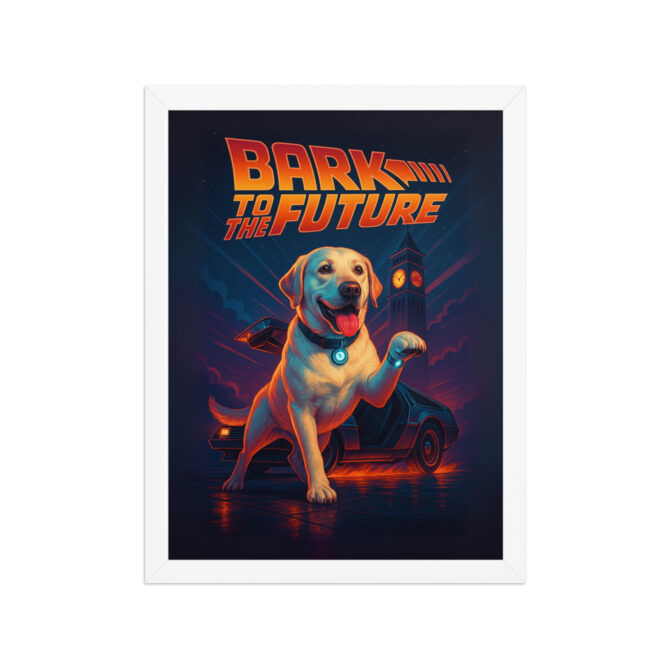 Bark to the Future – Custom Pet Movie Poster (Framed Print) - Image 7
