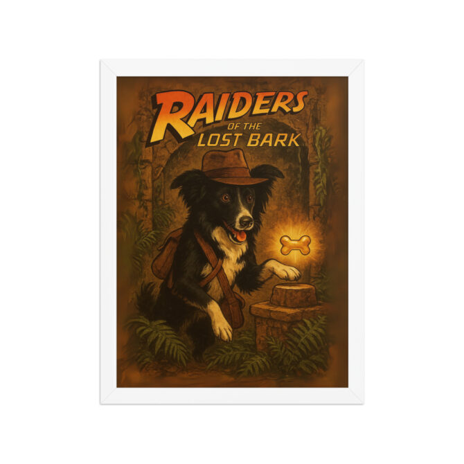 Raiders of the Lost Bark – Custom Pet Movie Poster Framed Wall Art - Image 7