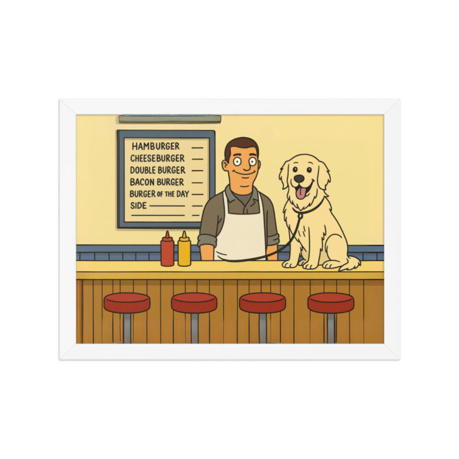 BOB’S BURGERS – Custom Pet & Owner Poster at Burger Counter - Image 7