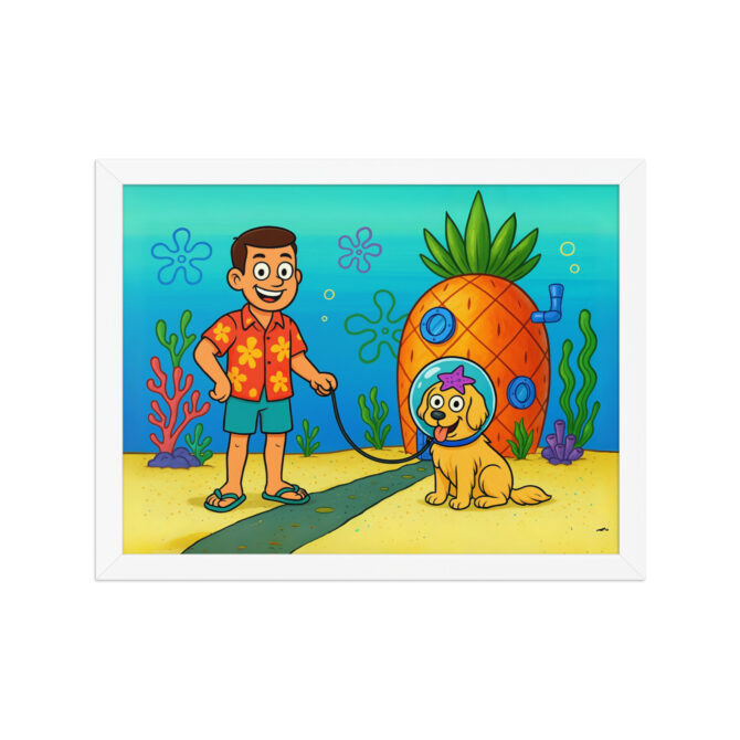 Custom SpongeBob Pineapple House Poster with Your Pet - Image 7