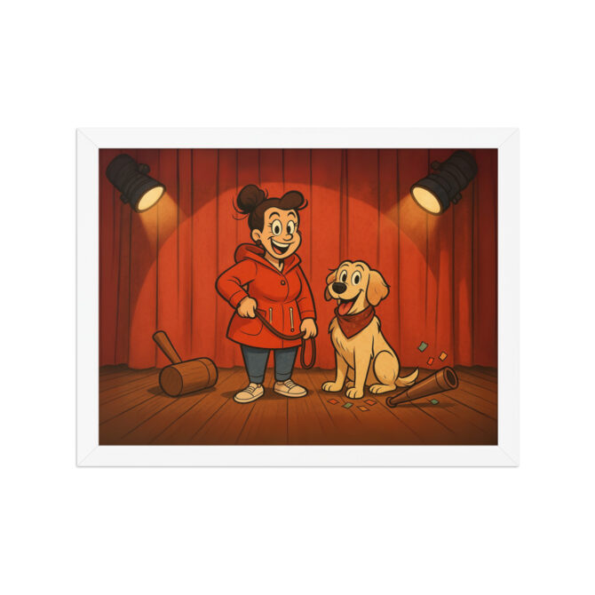 Looney Tunes Custom Pet & Owner Cartoon Poster – Stage Scene - Image 7