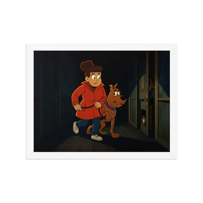 SCOOBY-DOO Creepy Corridor Custom Pet & Owner Cartoon Framed Poster - Image 7