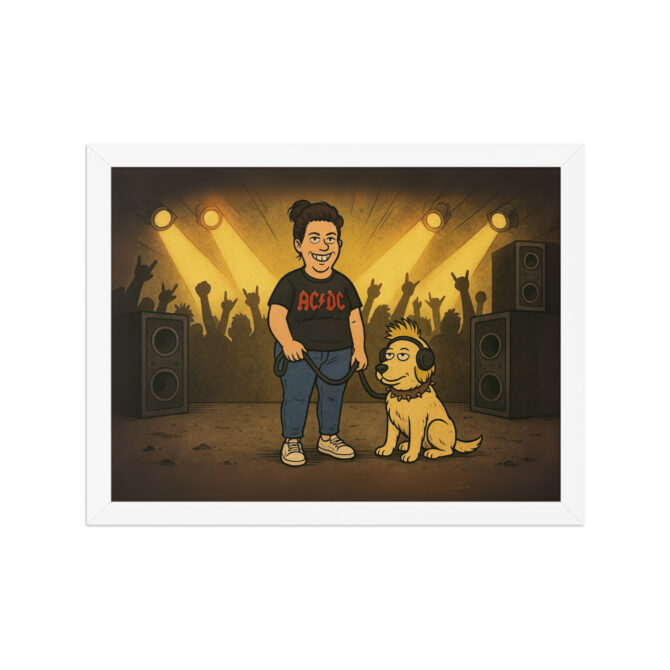 BEAVIS AND BUTT-HEAD Rock Concert Crowd – Custom Pet & Owner Cartoon Framed Poster - Image 7