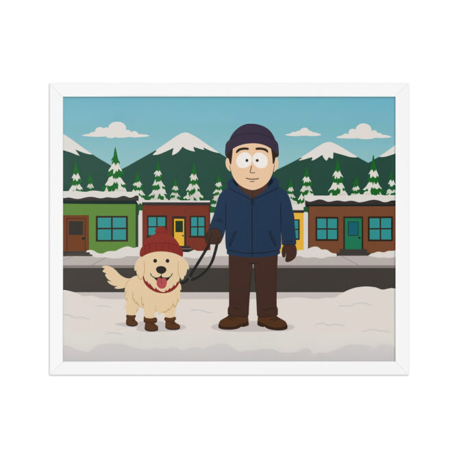 SOUTH PARK – Snowy Street Custom Pet & Owner Poster - Image 8