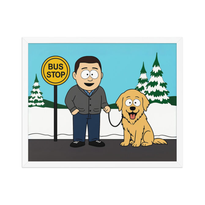 SOUTH PARK – School Bus Stop Custom Pet & Owner Poster - Image 8