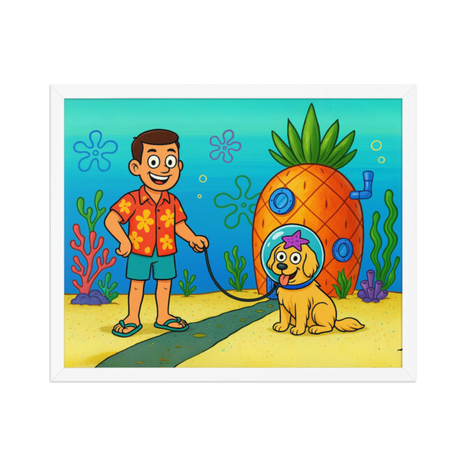Custom SpongeBob Pineapple House Poster with Your Pet - Image 8