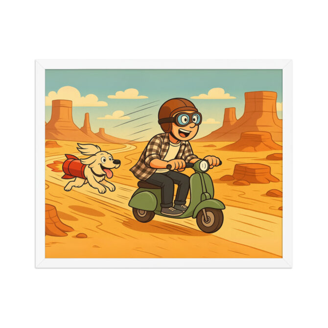 LOONEY TUNES – Classic Desert Chase Custom Pet & Owner Poster - Image 8