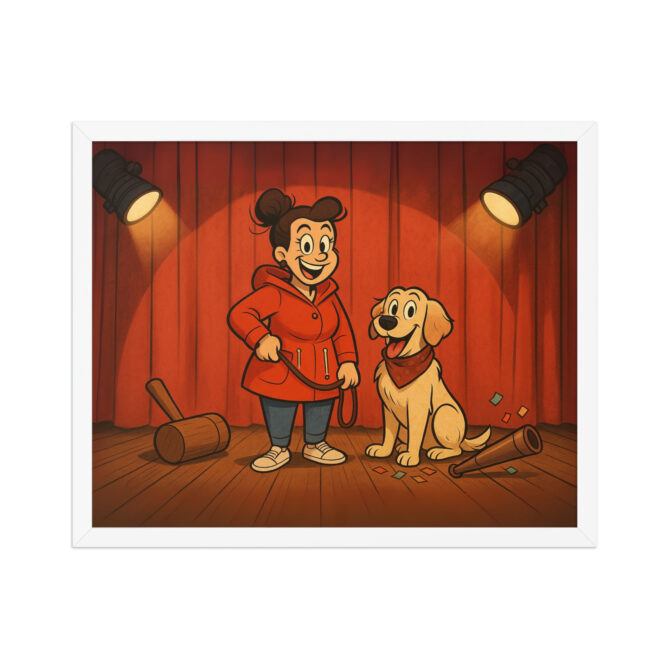 Looney Tunes Custom Pet & Owner Cartoon Poster – Stage Scene - Image 8