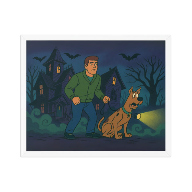 SCOOBY-DOO Haunted Mansion Custom Pet & Owner Cartoon Poster – Framed Wall Art - Image 8