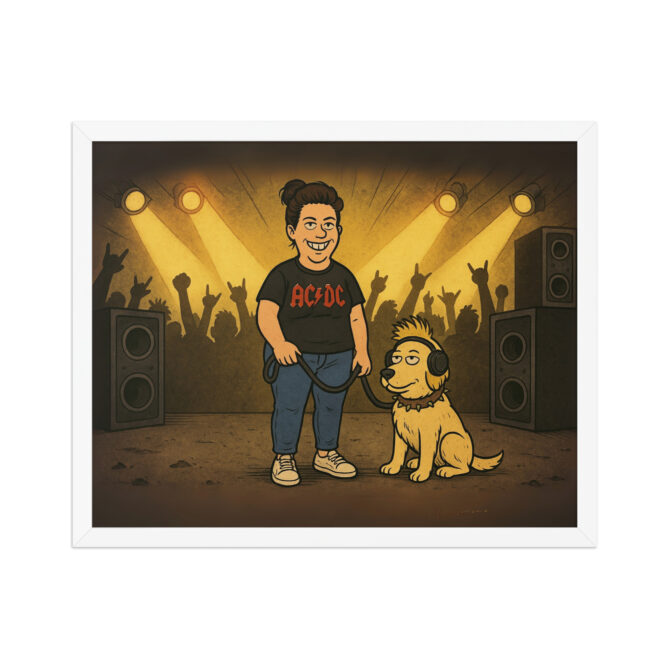 BEAVIS AND BUTT-HEAD Rock Concert Crowd – Custom Pet & Owner Cartoon Framed Poster - Image 8