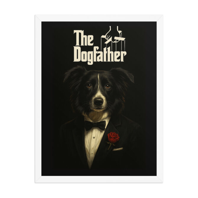 The Dogfather – Custom Pet Portrait in The Godfather Movie Poster Style (Framed) - Image 8