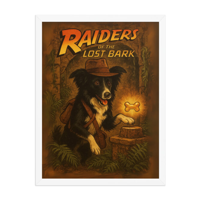 Raiders of the Lost Bark – Custom Pet Movie Poster Framed Wall Art - Image 8