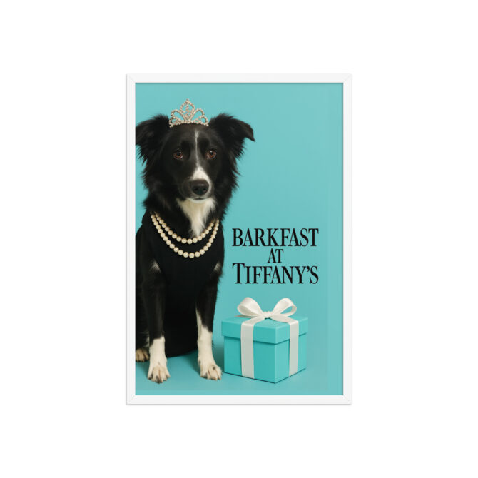 Custom Pet Poster – Barkfast at Tiffany’s | Framed Classic Movie Print - Image 9