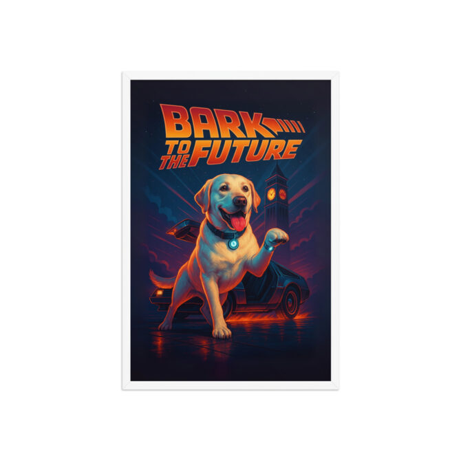 Bark to the Future – Custom Pet Movie Poster (Framed Print) - Image 9