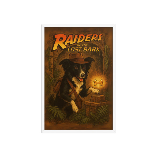 Raiders of the Lost Bark – Custom Pet Movie Poster Framed Wall Art - Image 9