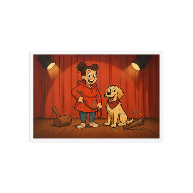 Looney Tunes Custom Pet & Owner Cartoon Poster – Stage Scene - Image 9