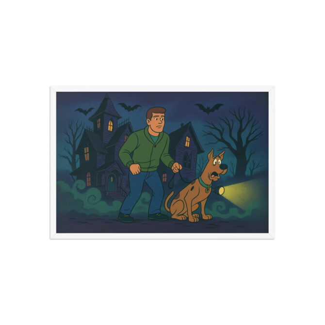 SCOOBY-DOO Haunted Mansion Custom Pet & Owner Cartoon Poster – Framed Wall Art - Image 9
