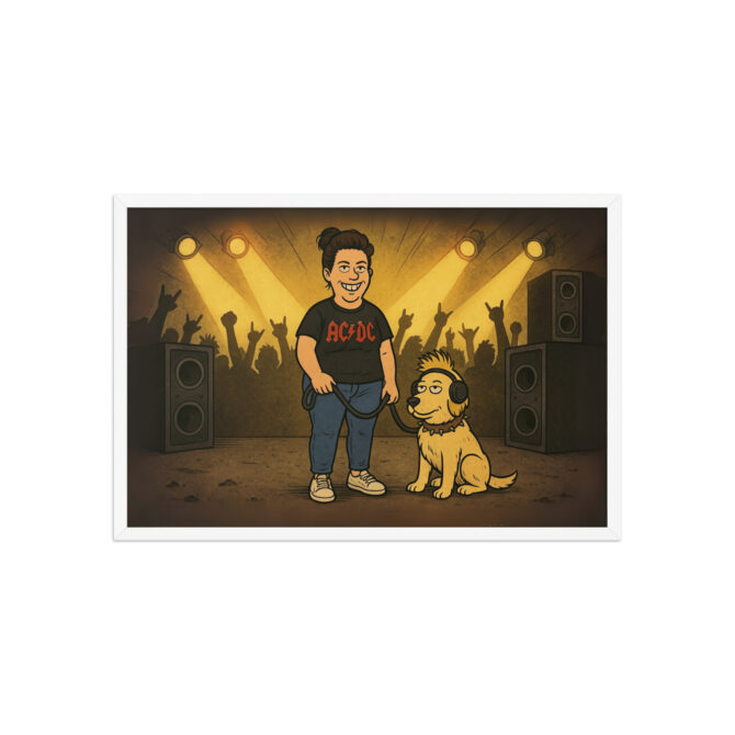 BEAVIS AND BUTT-HEAD Rock Concert Crowd – Custom Pet & Owner Cartoon Framed Poster - Image 9
