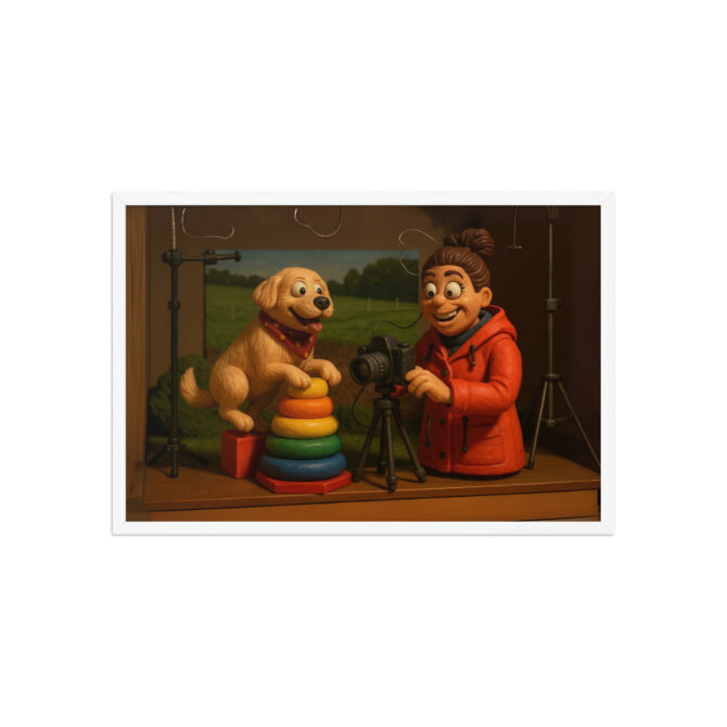 Custom ROBOT CHICKEN Mini Toy Studio Pet & Owner Poster – Framed Cartoon Artwork - Image 9
