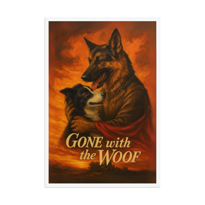Gone with the Woof™ – Custom Pet Movie Poster Framed Print - Image 10