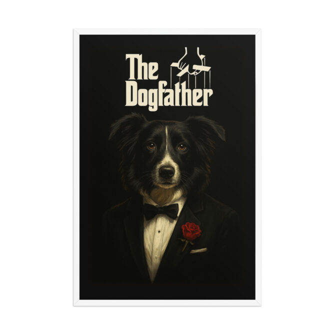 The Dogfather – Custom Pet Portrait in The Godfather Movie Poster Style (Framed) - Image 10