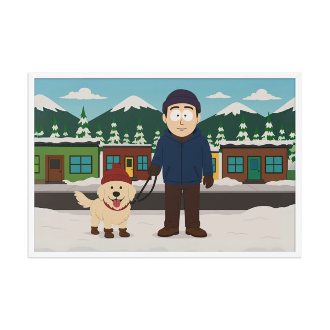 SOUTH PARK – Snowy Street Custom Pet & Owner Poster - Image 10