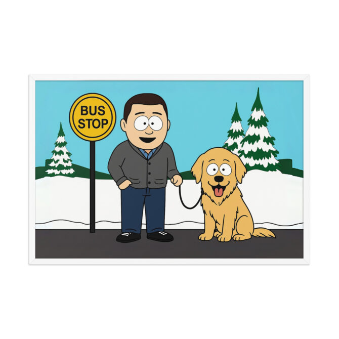 SOUTH PARK – School Bus Stop Custom Pet & Owner Poster - Image 10