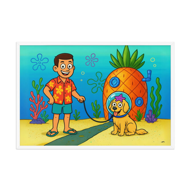 Custom SpongeBob Pineapple House Poster with Your Pet - Image 10