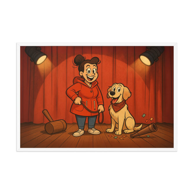 Looney Tunes Custom Pet & Owner Cartoon Poster – Stage Scene - Image 10