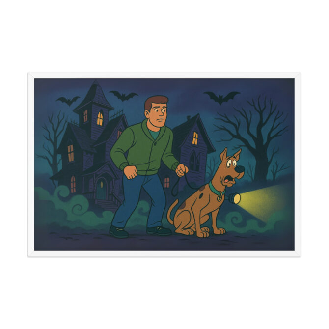 SCOOBY-DOO Haunted Mansion Custom Pet & Owner Cartoon Poster – Framed Wall Art - Image 10