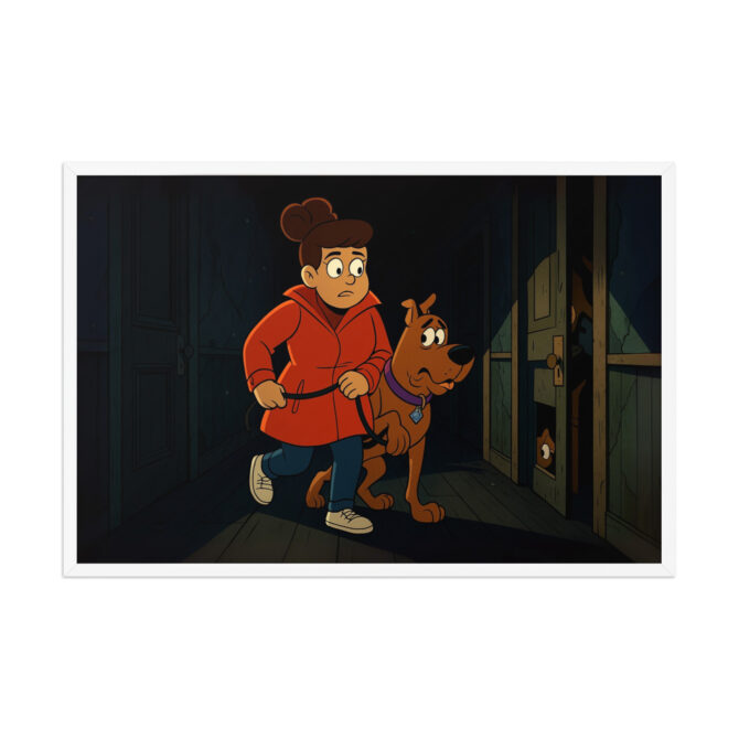 SCOOBY-DOO Creepy Corridor Custom Pet & Owner Cartoon Framed Poster - Image 10