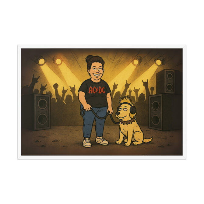 BEAVIS AND BUTT-HEAD Rock Concert Crowd – Custom Pet & Owner Cartoon Framed Poster - Image 10