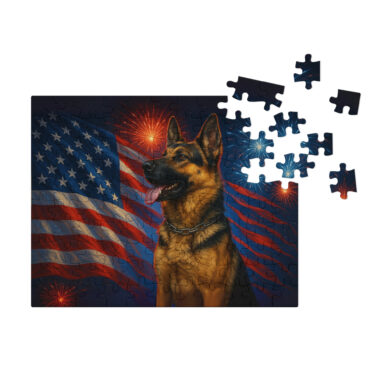 Stars & Stripes Glory – Custom Pet Puzzle with Patriotic Design