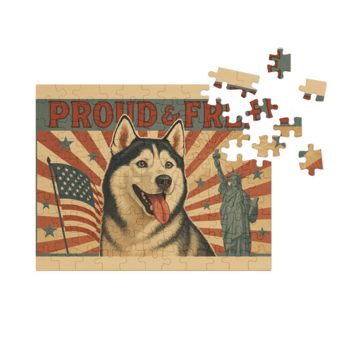 Custom Pet Puzzle – Vintage Americana Poster Design | Personalized Jigsaw Gift - Image 3