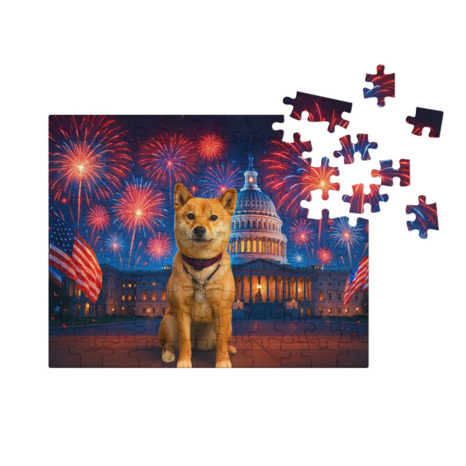 Custom Pet Puzzle – Fireworks Over the Capitol | Personalized Patriotic Pet Jigsaw - Image 3