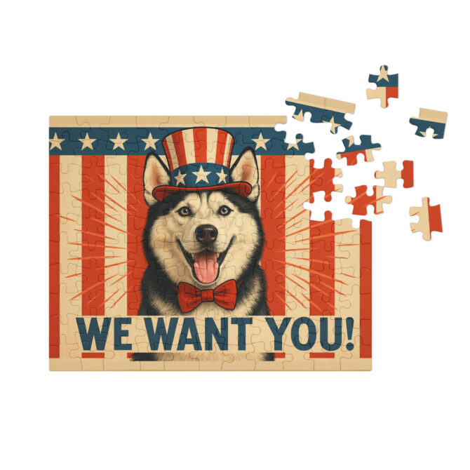 Custom Pet Puzzle – Pet as Uncle Sam Patriotic Design | Unique Gift - Image 3