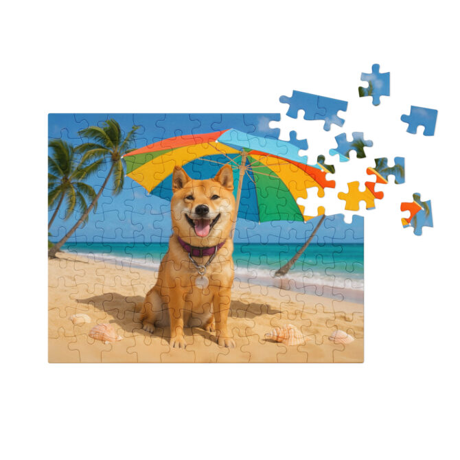 Beach Day Bliss – Custom Pet Puzzle with Your Pet’s Portrait - Image 3