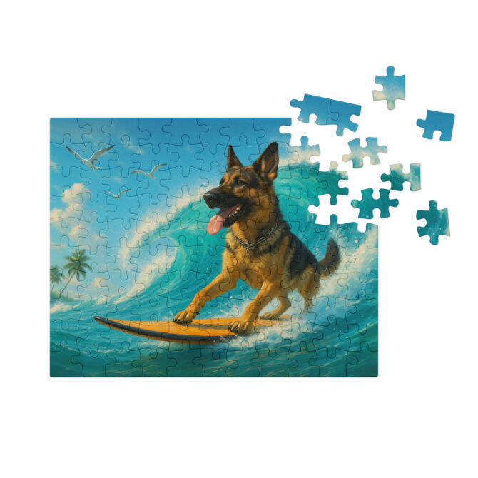 Surf’s Up Custom Pet Puzzle – Personalized Pet Jigsaw With Your Pet’s Photo - Image 3