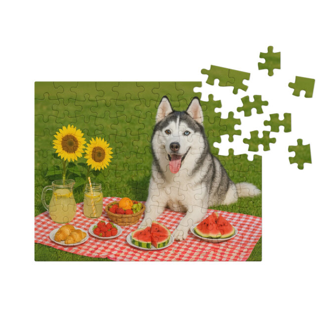 Custom Pet Puzzle – Lemonade Picnic Summer Design | Unique Pet Gift - Image 3