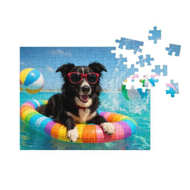Pool Party Fun – Custom Pet Puzzle with Your Pet’s Photo - Image 3