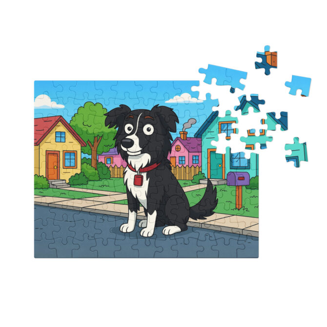 Custom Pet Puzzle – Neighborhood Adventures Cartoon-Style Jigsaw - Image 3